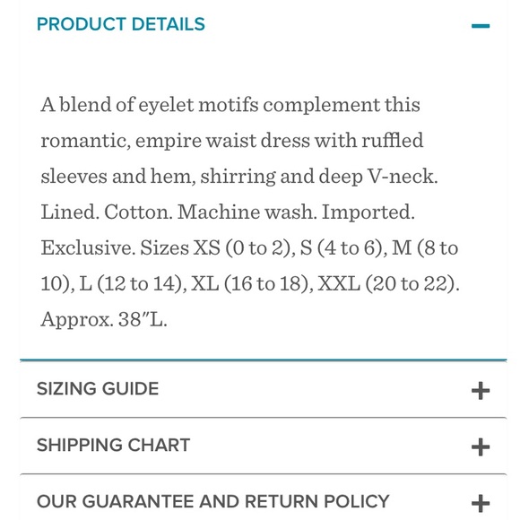 Sundance #519 Jasmine Eyelet Dress SZ Large L - Picture 10 of 11